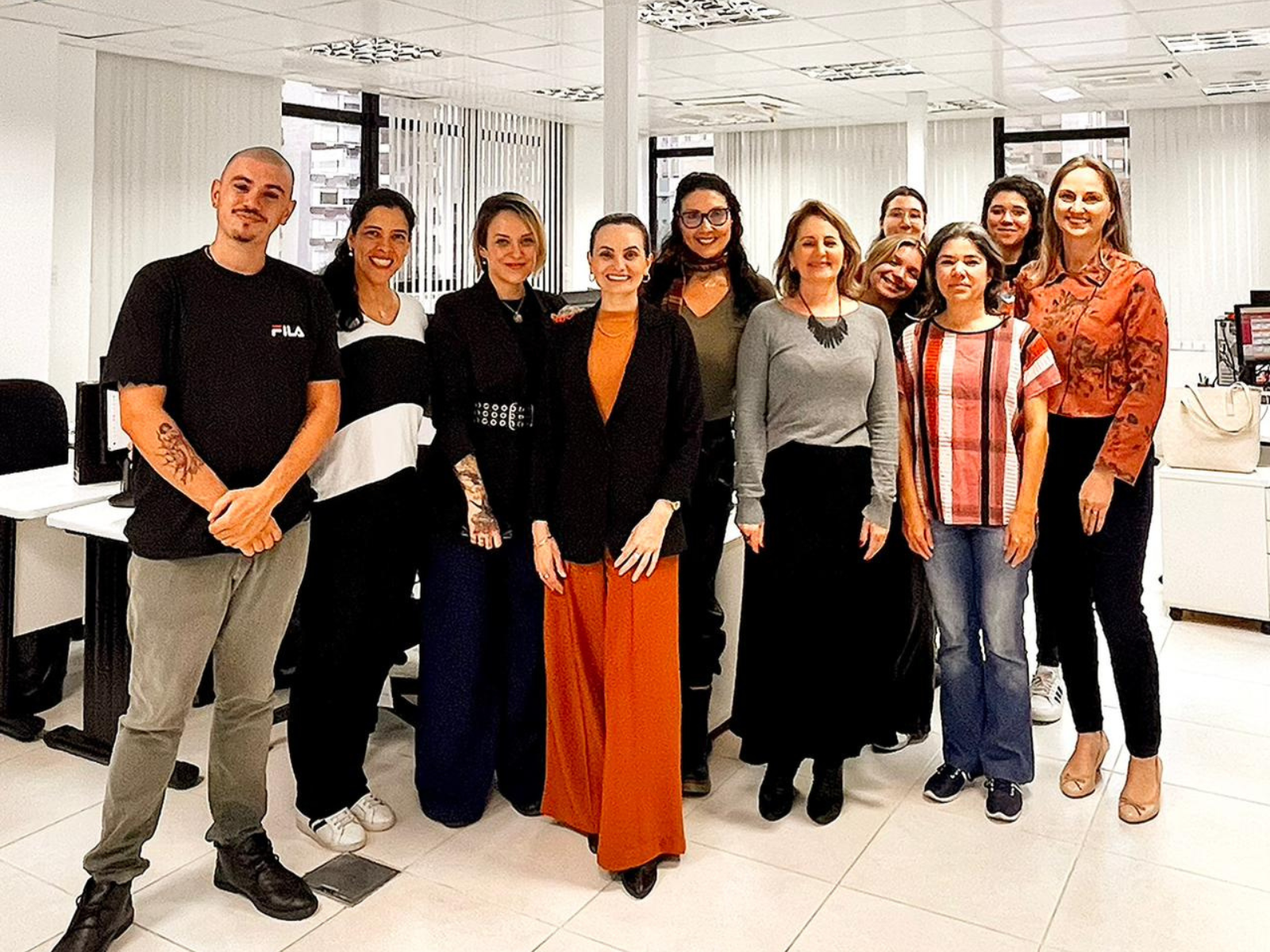 Reunião de alinhamento do NEP, com participação da professora Grazielly, Kedma e da equipe da Academia Judicial do TJSC, na última sexta-feira, 13 de setembro. Foto: Acervo pessoal